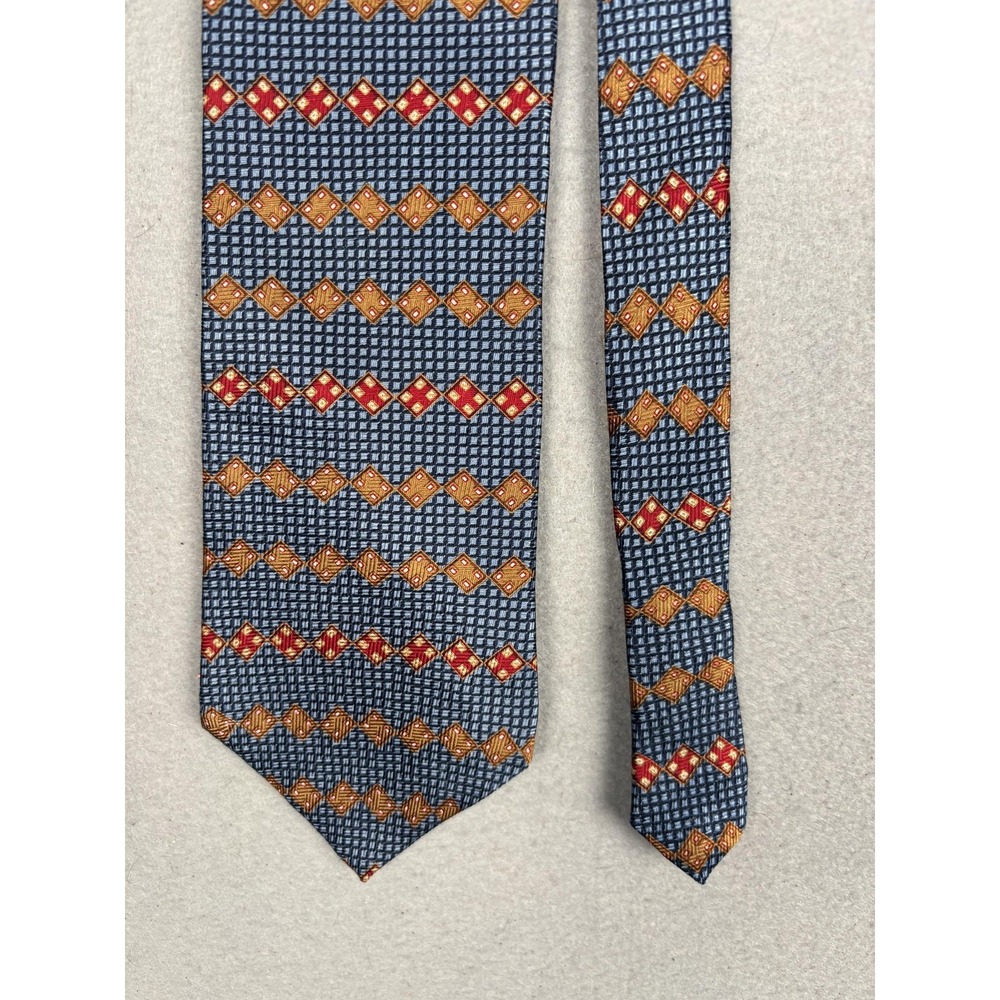 Nautica Tie Mens One Size Blue Geometric Silk Woven Classic Necktie Costa Rica